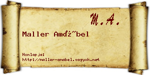 Maller Amábel névjegykártya